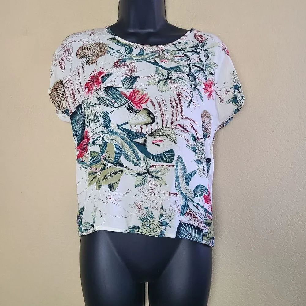 Shein Tropical Plant Top